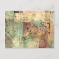 Earth Tone Painting with Cracked Surface