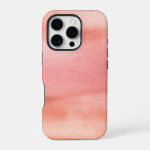 Earth Tone Pink Orange Watercolor iPhone 16 Pro Case
