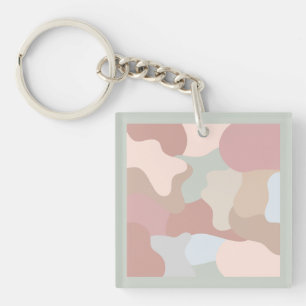 Earth Tone Shapes Key Ring
