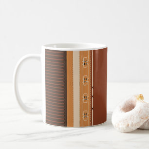 Earth Tone Stripes Minimalist Home Decor Coffee Mug