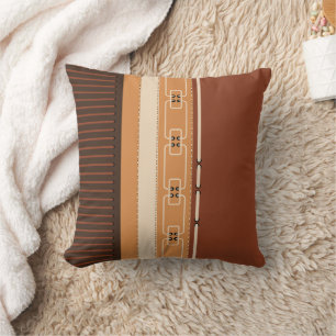 Earth Tone Stripes Minimalist Home Decor Cushion