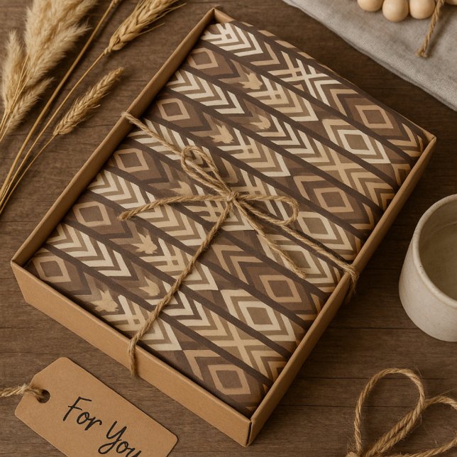 Earth Tone Tribal Geometric  Tissue Paper (Creator Uploaded)