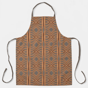Earth Tone Tribal Ribbon Abstract Pattern Art  Apron
