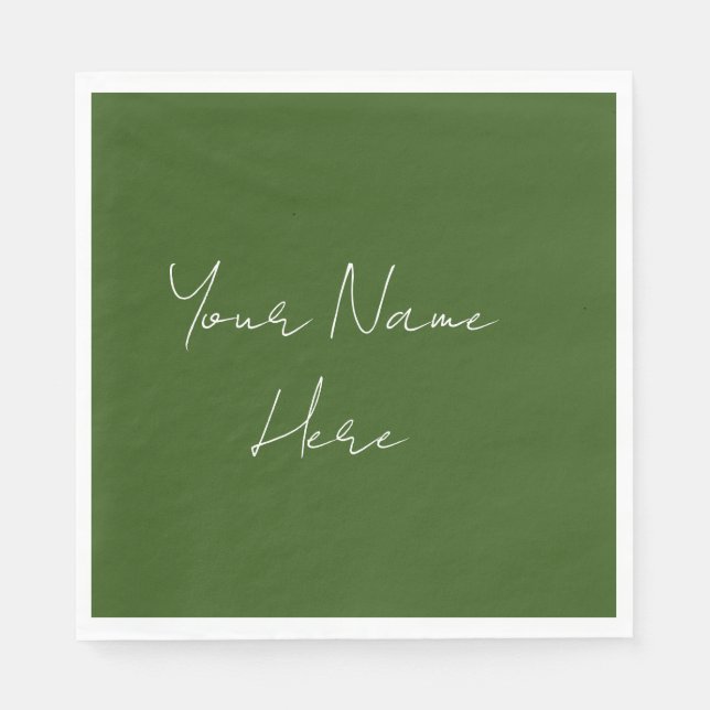 Earth Tone Wedding Event Reception Napkins (Front)