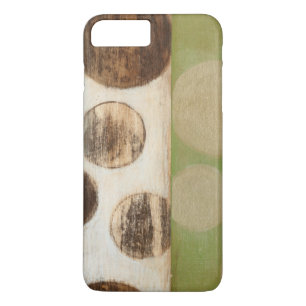 Earth Tone Wood Panel Painting with Circles iPhone 8 Plus/7 Plus Case