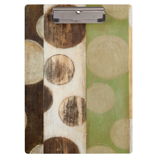 Earth Tone Wood Panel Painting with Circles Clipboard (Front)