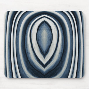 Earth Toned Blue Abstract Pattern Mouse Pad