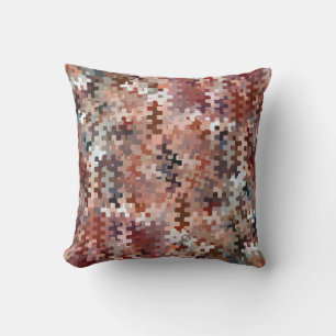 Earth Toned Multicolored Abstract Pattern Cushion