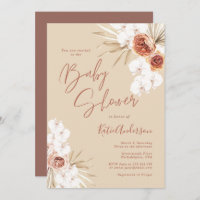 Earth Toned Pampas Grass Boho Baby Shower