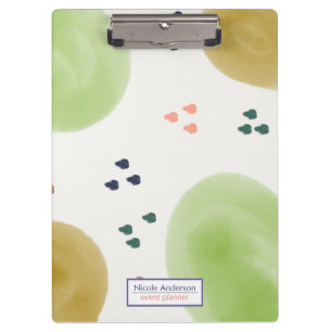 Earth-Toned Pastel Abstract Brush Stroke Clipboard