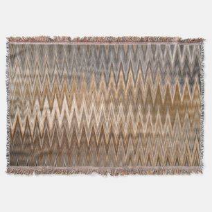 Earth Toned Wavy Pattern Throw Blanket