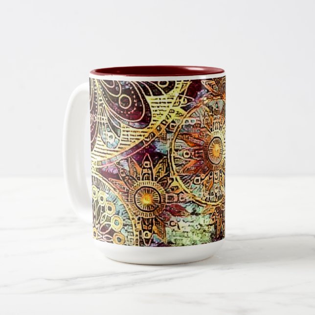 Earth Tones 15 oz Two-Tone Mug (Front Left)