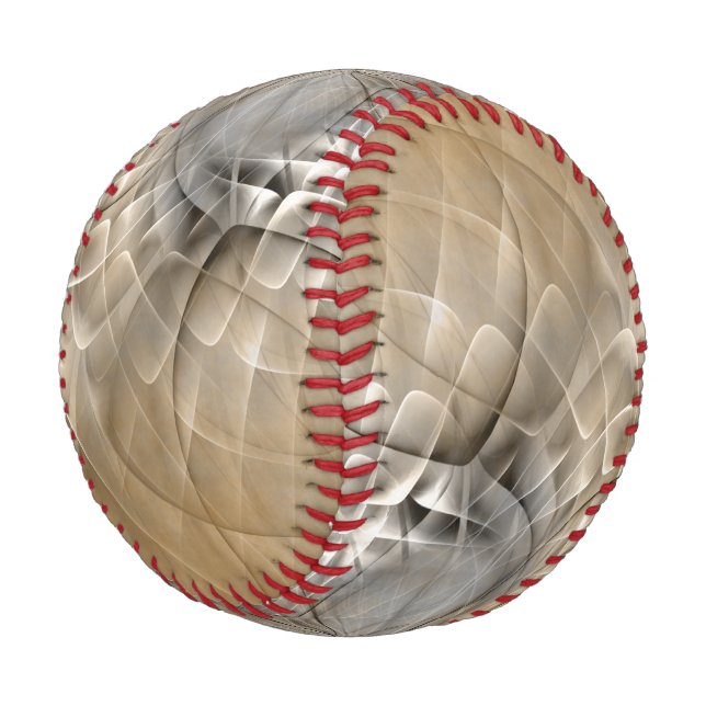 Earth Tones Abstract Modern Fractal Art Texture Baseball (Angled)