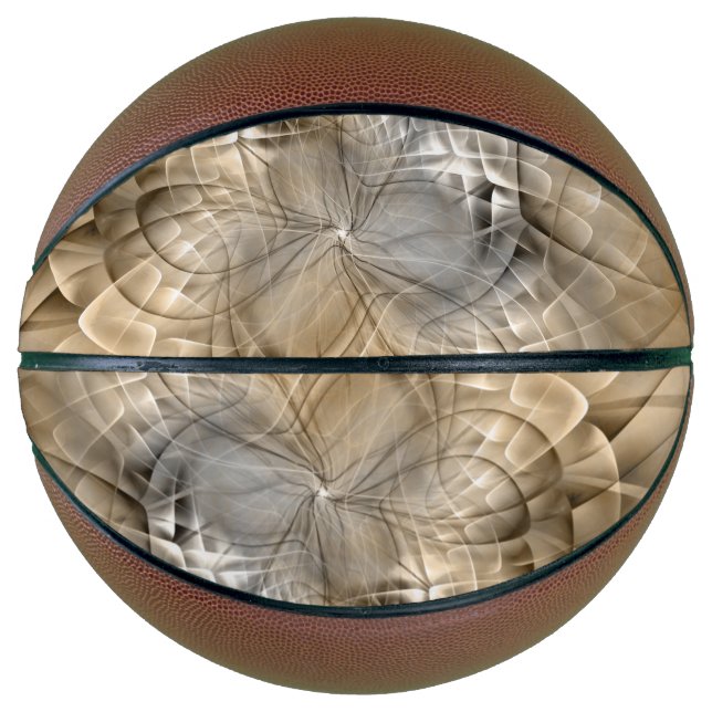 Earth Tones Abstract Modern Fractal Art Texture Basketball (Front)