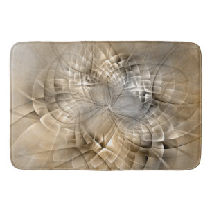 Earth Tones Abstract Modern Fractal Art Texture Bath Mat