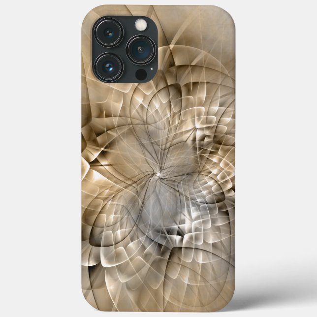 Earth Tones Abstract Modern Fractal Art Texture Case-Mate iPhone Case (Back)