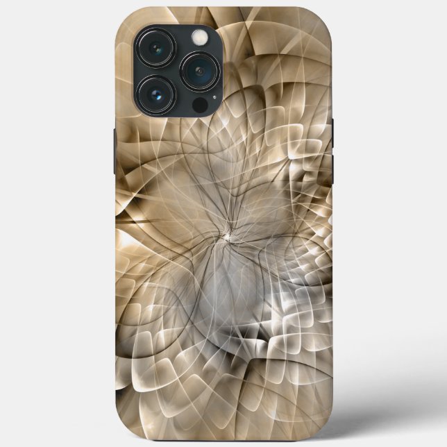 Earth Tones Abstract Modern Fractal Art Texture Case-Mate iPhone Case (Back)