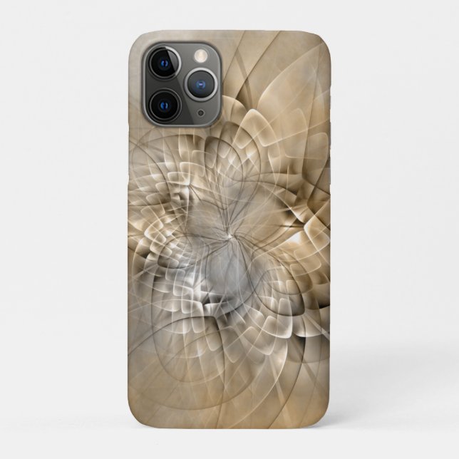 Earth Tones Abstract Modern Fractal Art Texture Case-Mate iPhone Case (Back)