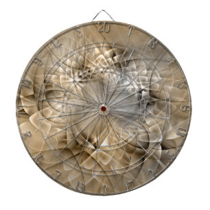 Earth Tones Abstract Modern Fractal Art Texture Dartboard