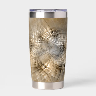 Earth Tones Abstract Modern Fractal Art Texture Insulated Tumbler