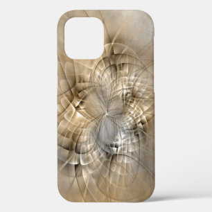 Earth Tones Abstract Modern Fractal Art Texture iPhone 12 Case