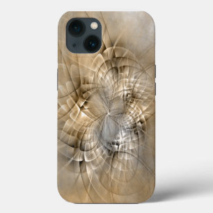 Earth Tones Abstract Modern Fractal Art Texture iPhone 13 Case
