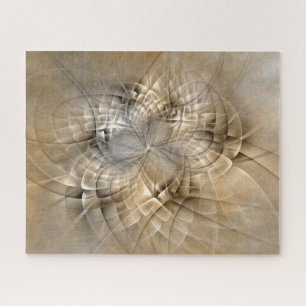 Earth Tones Abstract Modern Fractal Art Texture Jigsaw Puzzle