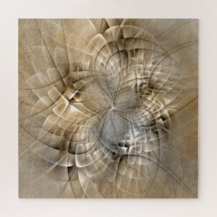 Earth Tones Abstract Modern Fractal Art Texture Jigsaw Puzzle