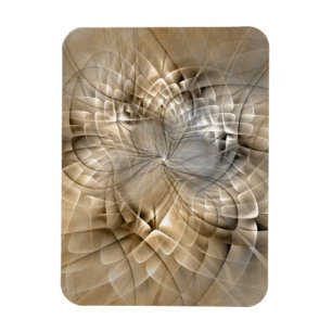 Earth Tones Abstract Modern Fractal Art Texture Magnet