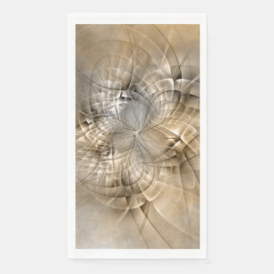 Earth Tones Abstract Modern Fractal Art Texture Napkin