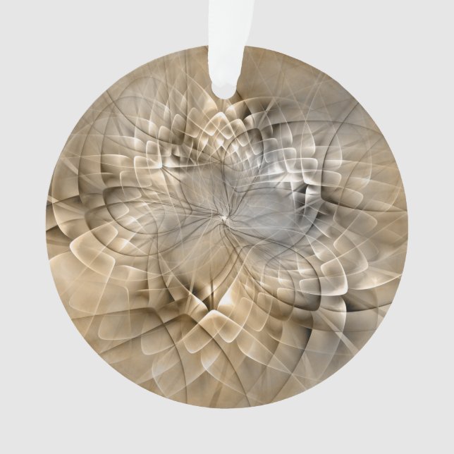 Earth Tones Abstract Modern Fractal Art Texture Ornament (Front)