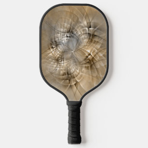 Earth Tones Abstract Modern Fractal Art Texture Pickleball Paddle