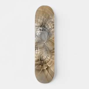 Earth Tones Abstract Modern Fractal Art Texture Skateboard