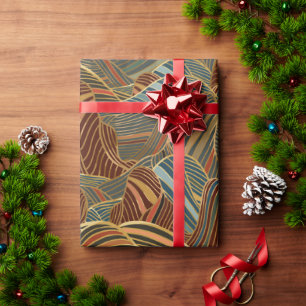 Earth tones, Abstract mountains  Wrapping Paper