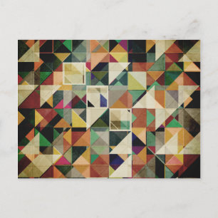 Earth Tones Abstract Postcard