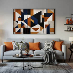 Earth Tones and Blue Canvas Print