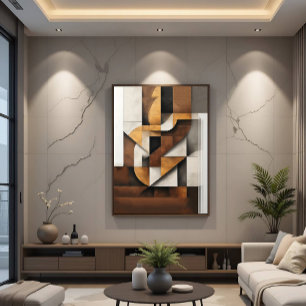 Earth Tones and Collage Canvas Print