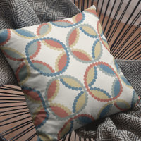 Earth Tones Autumn Colours Flower Circles Throw Pi