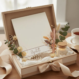 Earth tones boho bouquet personalised notepad