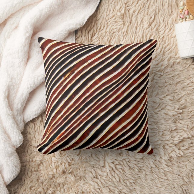 Earth tones  bold waves pattern cushion (Blanket)
