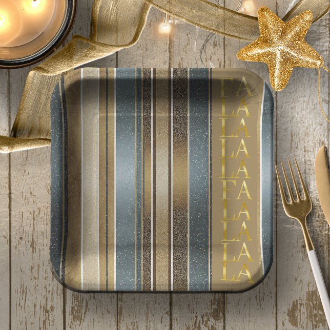 Earth Tones Christmas Fa La La Pattern#27 ID1009 Paper Plate (Creator Uploaded)