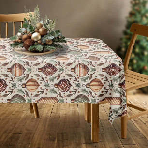 Earth Tones Christmas Pattern#12 ID1009 Tablecloth