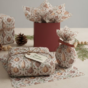 Earth Tones Christmas Pattern#12 ID1009 Tissue Paper