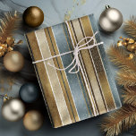 Earth Tones Christmas Pattern#27 ID1009 Wrapping Paper<br><div class="desc">If you are wondering what colour combinations to pick for your Christmas decor and gift wrap supplies this year, I've created collections of coordinating patterns to make life just a bit easier. This wrapping paper features an ornate, vertical stripe design, with a glitter and grunge effect, shown here in an...</div>