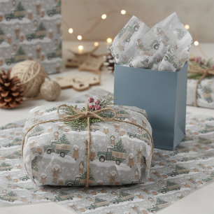 Earth Tones Christmas Pattern#2 ID1009 Tissue Paper