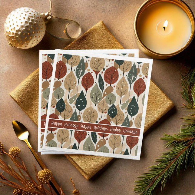 Earth Tones Christmas Pattern#5 ID1009 Napkin (Creator Uploaded)