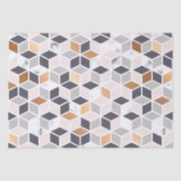 Earth tones geometric cubes pattern