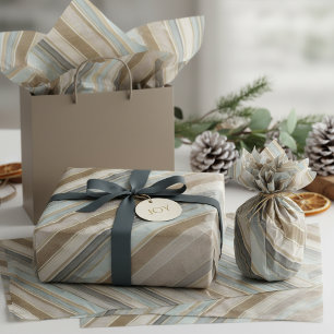 Earth Tones Gold Christmas Pattern#28 ID1009 Tissue Paper
