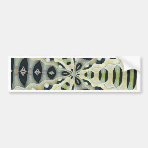 Earth Tones Symmetrical Kaleidoscope Bumper Sticker