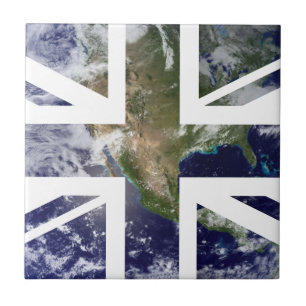 Earth Union Jack British(UK) Flag Tile